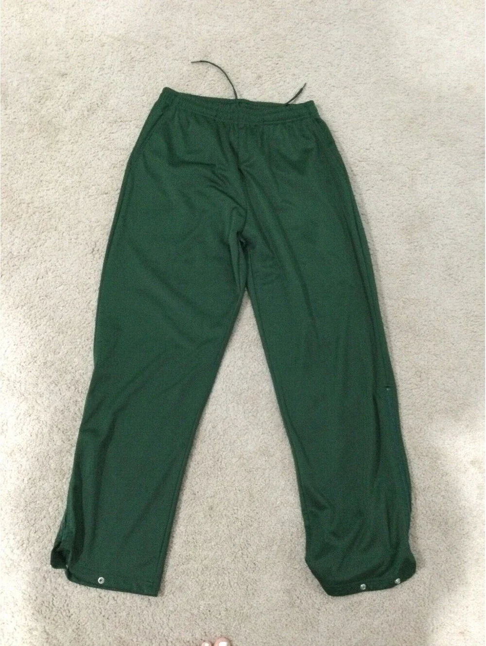 VTG 90s Don Alleson Athletic Bottom Zip Snap Sweat Pants Green Mens M 30